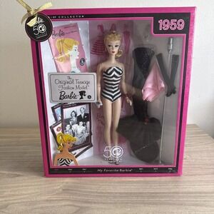 Mattel Barbie My Favorite Barbie Blonde 1959 50th Anniversary Doll 2008 N4974